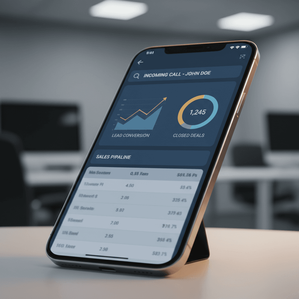 AI sales agent managing incoming leads on dashboard